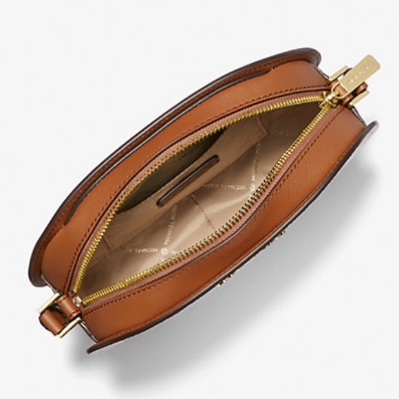 Michael Kors Jet Set Travel Medium Signature Logo EW Crossbody Bag Brown NWT - Picture 2 of 16